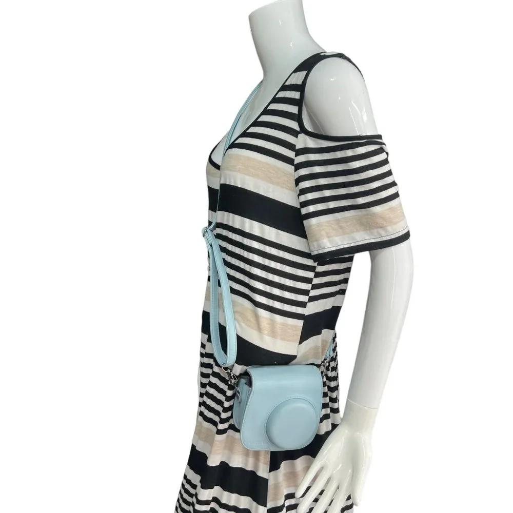 Shutter Light Blue Instax Polaroid Camera Crossbody Shoulder Bag
